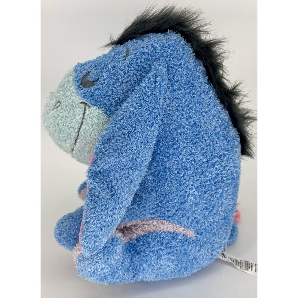 Disney Eeyore Weighted Plush 14” Winnie the Pooh Blue Pink Bow Disney Store